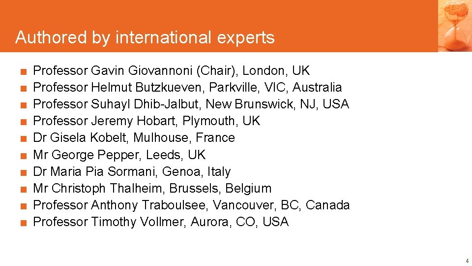 DRAFT SLIDES Authored by international experts DRAFT SLIDES ■ ■ ■ ■ ■ Professor