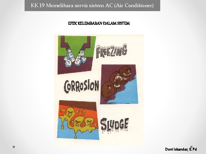 KK 19 Memelihara servis sistem AC (Air Conditioner) EFEK KELEMBABAN DALAM SISTEM Doni Iskandar, KK 19 Memelihara servis sistem AC (Air Conditioner) EFEK KELEMBABAN DALAM SISTEM Doni Iskandar,