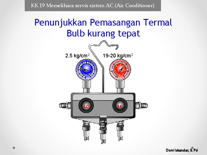 KK 19 Memelihara servis sistem AC (Air Conditioner) Penunjukkan Pemasangan Termal Bulb kurang tepat KK 19 Memelihara servis sistem AC (Air Conditioner) Penunjukkan Pemasangan Termal Bulb kurang tepat