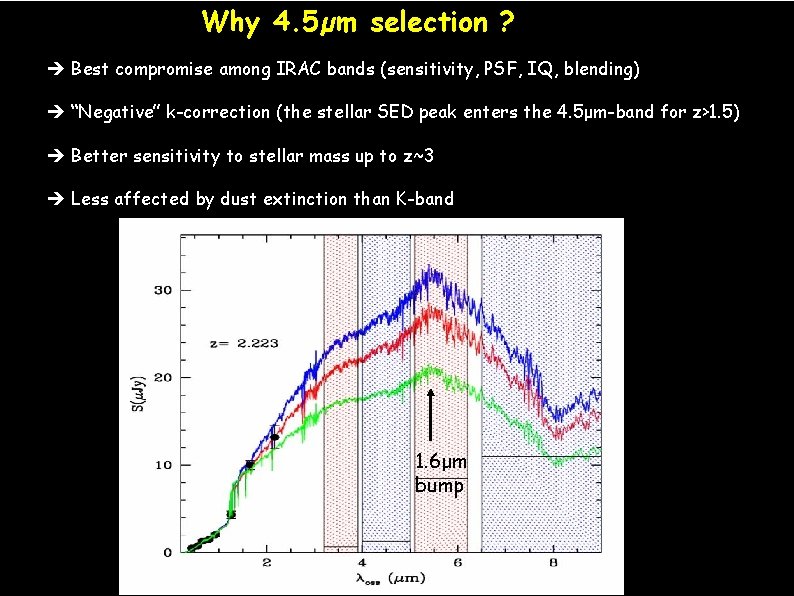 Why 4. 5µm selection ? Best compromise among IRAC bands (sensitivity, PSF, IQ, blending)