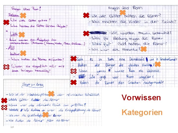 Vorwissen Kategorien 13 