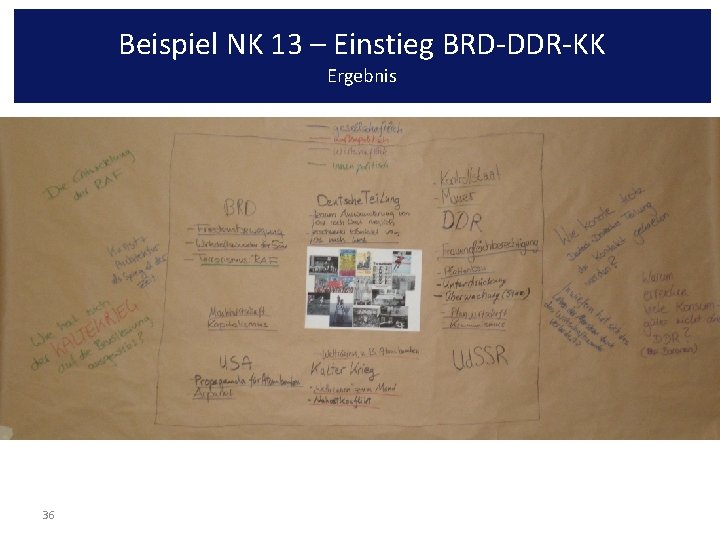 Beispiel NK 13 – Einstieg BRD-DDR-KK Ergebnis 36 