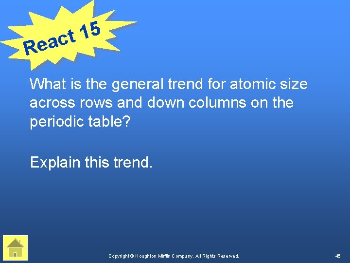 Re 5 1 act What is the general trend for atomic size across rows