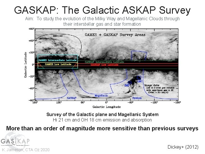 GASKAP: The Galactic ASKAP Survey Aim: To study the evolution of the Milky Way