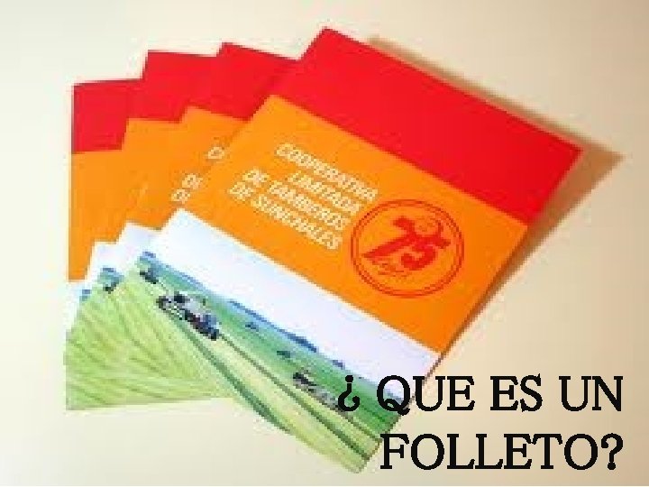 ¿ QUE ES UN FOLLETO? 