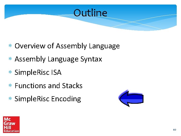 Outline Overview of Assembly Language Syntax Simple. Risc ISA Functions and Stacks Simple. Risc
