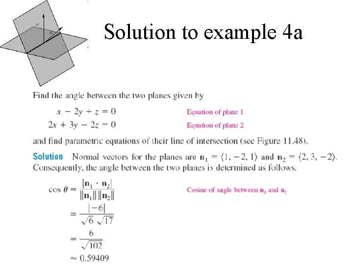 Solution to example 4 a 