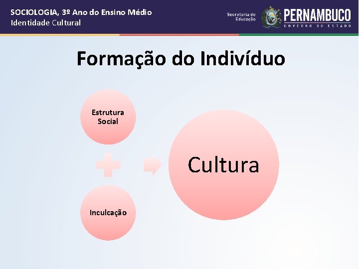 SOCIOLOGIA, 3º Ano do Ensino Médio Identidade Cultural Formação do Indivíduo Estrutura Social Cultura