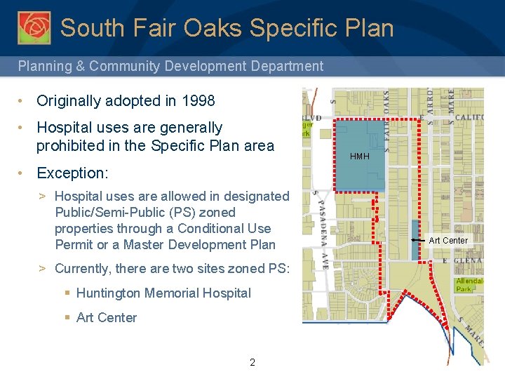 South Fair Oaks Specific Planning & Community Development Department • Originally adopted in 1998