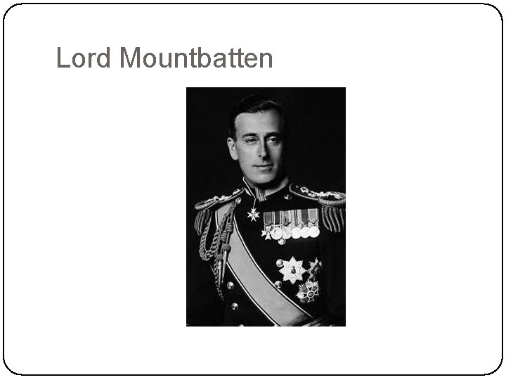 Lord Mountbatten 