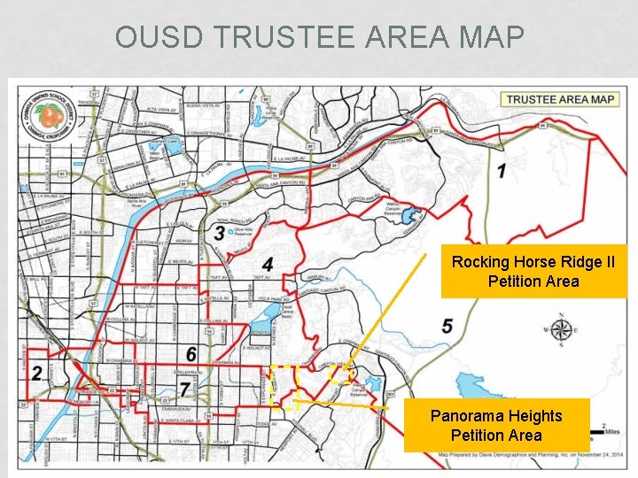 OUSD TRUSTEE AREA MAP Rocking Horse Ridge II Petition Area Panorama Heights Petition Area