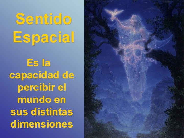 Sentido Espacial Es la capacidad de percibir el mundo en sus distintas dimensiones 