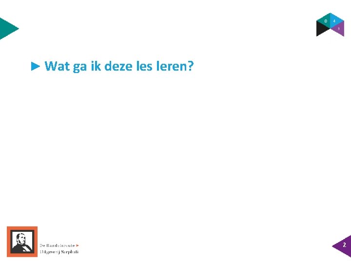 ► Wat ga ik deze les leren? 2 ► Wat ga ik deze les leren? 2