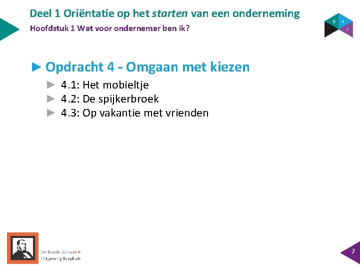 Deel 1 Oriëntatie op het starten van een onderneming Hoofdstuk 1 Wat voor ondernemer Deel 1 Oriëntatie op het starten van een onderneming Hoofdstuk 1 Wat voor ondernemer