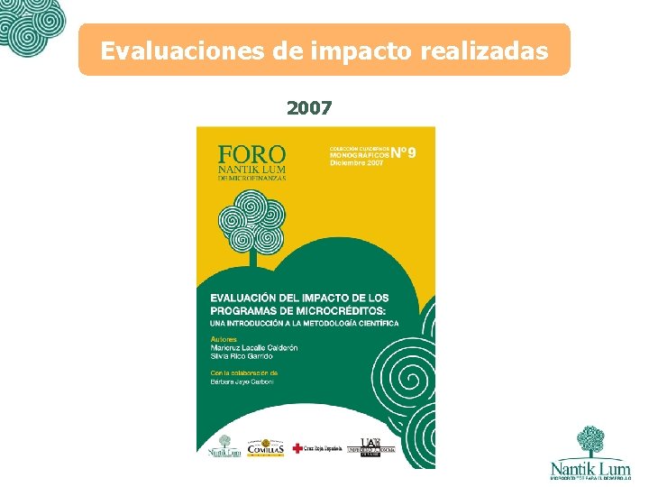 Evaluaciones de impacto realizadas 2007 