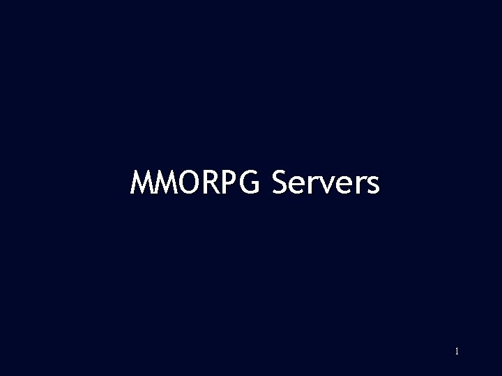 MMORPG Servers 1 