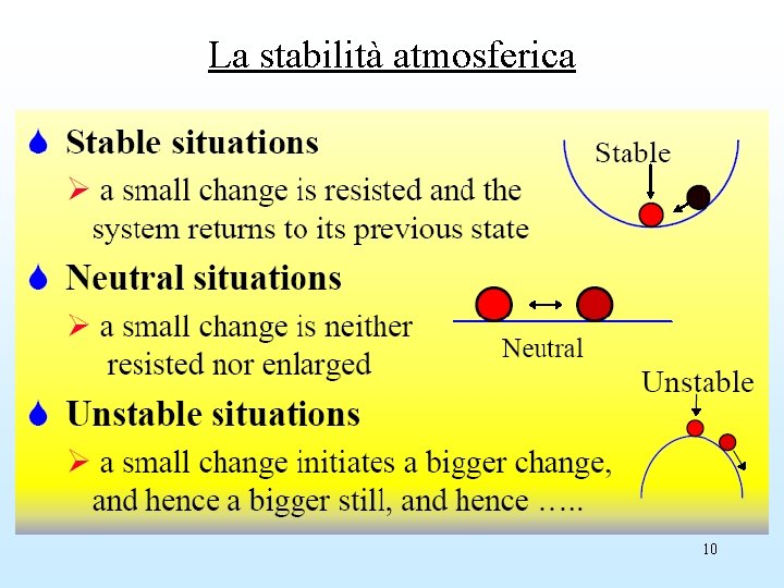 La stabilità atmosferica 10 