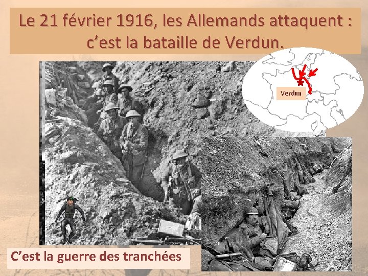 Le 21 février 1916, les Allemands attaquent : c’est la bataille de Verdun C’est