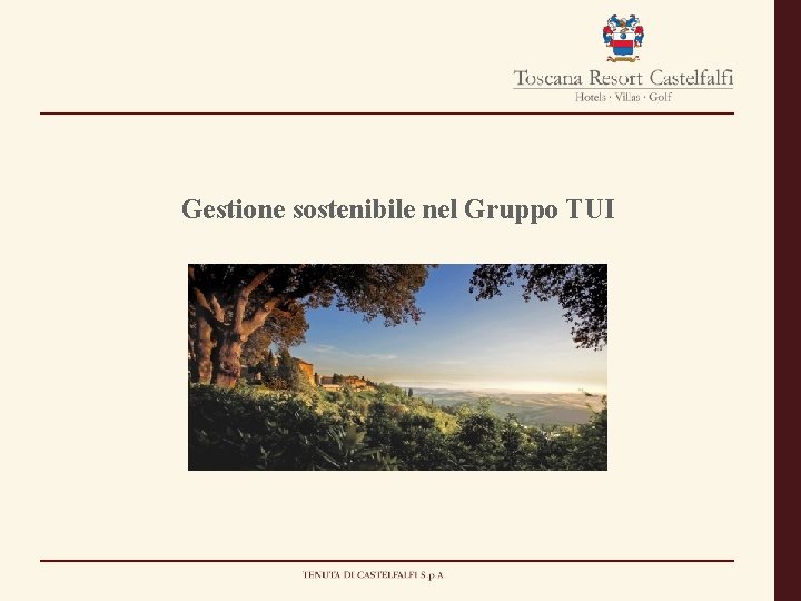 Gestione sostenibile nel Gruppo TUI 