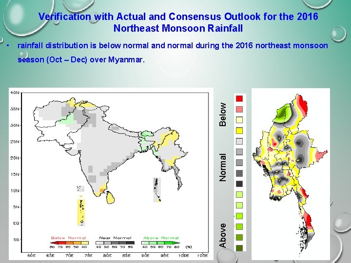 Verification with Actual and Consensus Outlook for the 2016 Northeast Monsoon Rainfall rainfall distribution