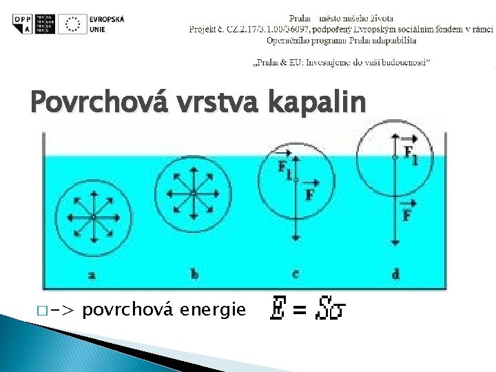 Povrchová vrstva kapalin � -> povrchová energie 