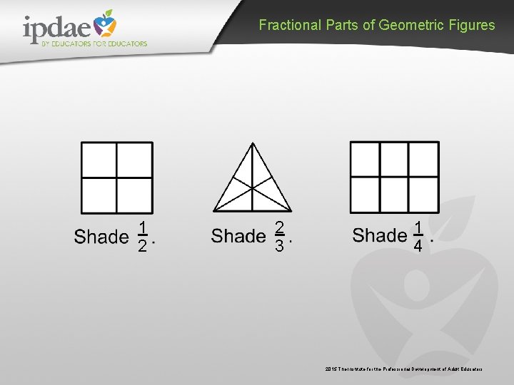 Fractional Parts of Geometric Figures 1 2 2 3 1 4 2015 The Institute