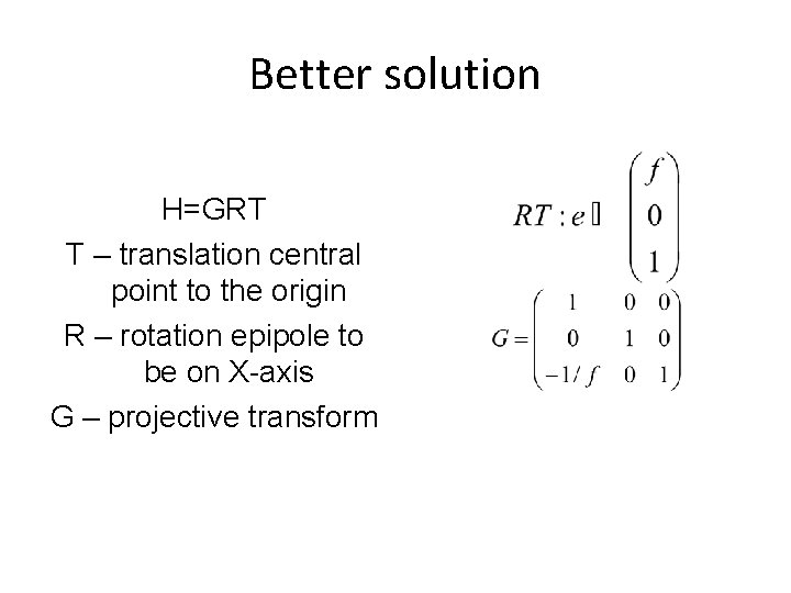 Camera Model C Optical Center R Retinal Plane