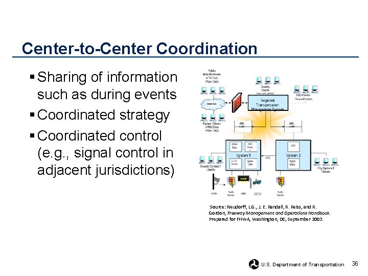 Center-to-Center Coordination § Sharing of information such as during events § Coordinated strategy §