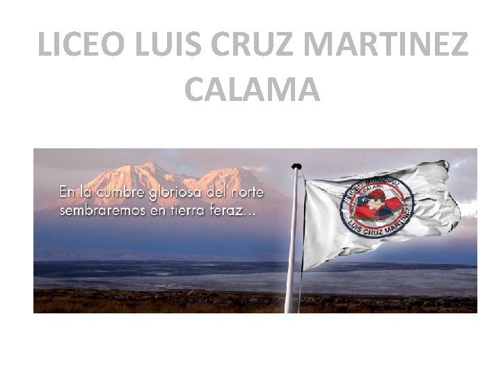 LICEO LUIS CRUZ MARTINEZ CALAMA 