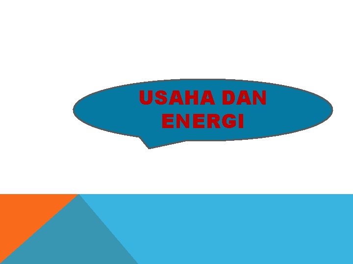 USAHA DAN ENERGI USAHA DAN ENERGI