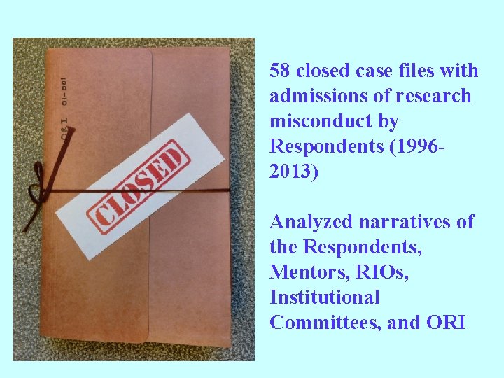 Drivers of Misconduct and Biased Proceedings The Power