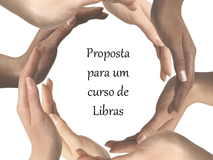 Proposta para um curso de Libras 