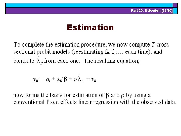 Part 20 Selection 180 Econometric Analysis Of Panel