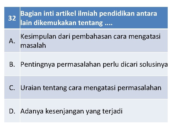 Bagian inti artikel ilmiah pendidikan antara 32 lain dikemukakan tentang. . Kesimpulan dari pembahasan