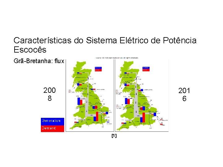 Características do Sistema Elétrico de Potência Escocês Grã-Bretanha: fluxos de potência 200 8 201 Características do Sistema Elétrico de Potência Escocês Grã-Bretanha: fluxos de potência 200 8 201