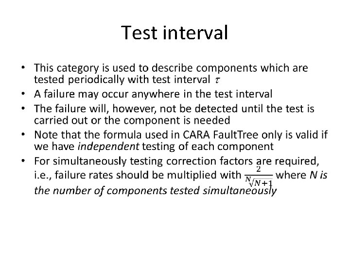 Test interval • 