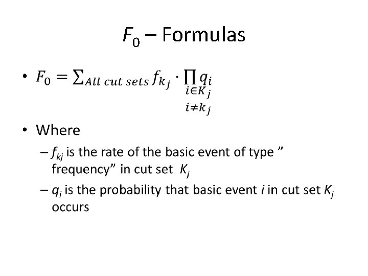 F 0 – Formulas • 