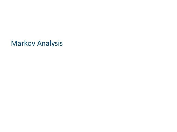 Markov Analysis 