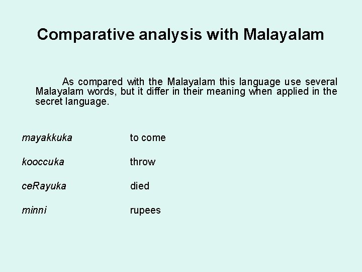 Communication Through Secret Languge A Case Study Based