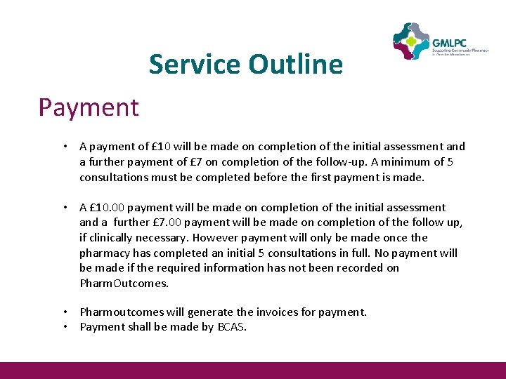 Service Outline Payment • A payment of £ 10 will be made on completion Service Outline Payment • A payment of £ 10 will be made on completion