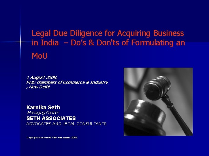 Legal Due Diligence for Acquiring Business in India – Do’s & Don'ts of Formulating