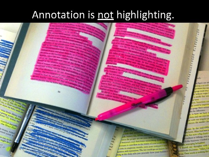 Annotation is not highlighting. 