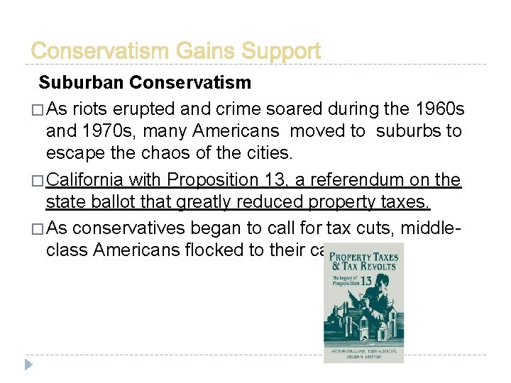 Suburban Conservatism � As riots erupted and crime soared during the 1960 s and Suburban Conservatism � As riots erupted and crime soared during the 1960 s and