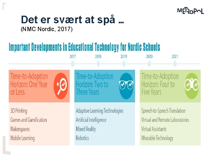 Det er svært at spå … (NMC Nordic, 2017) 