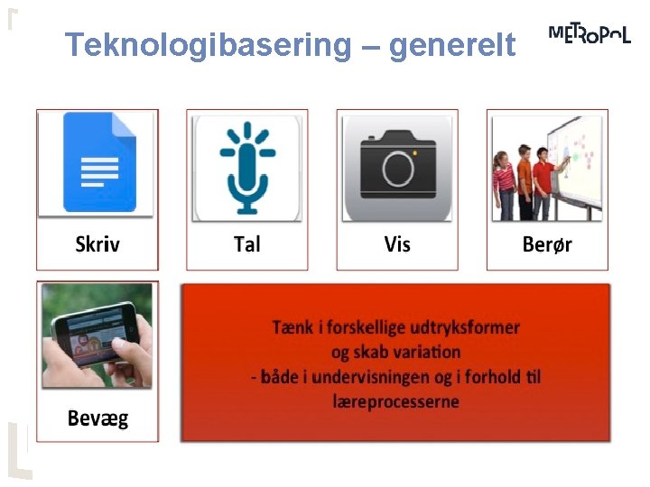 Teknologibasering – generelt 