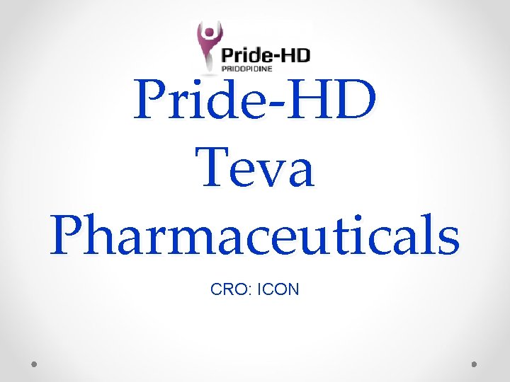 Pride-HD Teva Pharmaceuticals CRO: ICON 