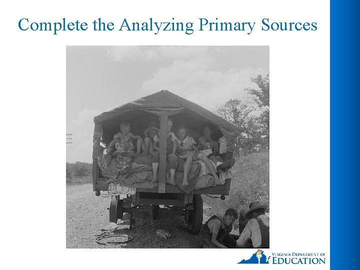 Complete the Analyzing Primary Sources 