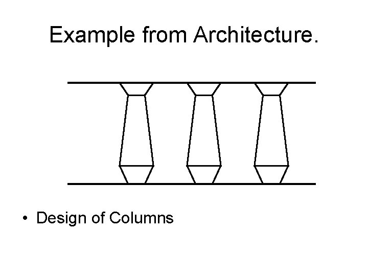 Example from Architecture. • Design of Columns 