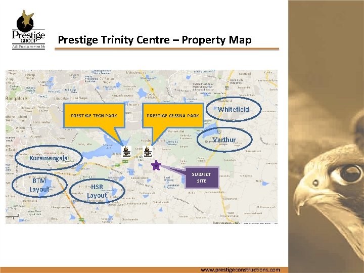 Prestige Trinity Centre – Property Map PRESTIGE TECH PARK PRESTIGE CESSNA PARK Whitefield Varthur