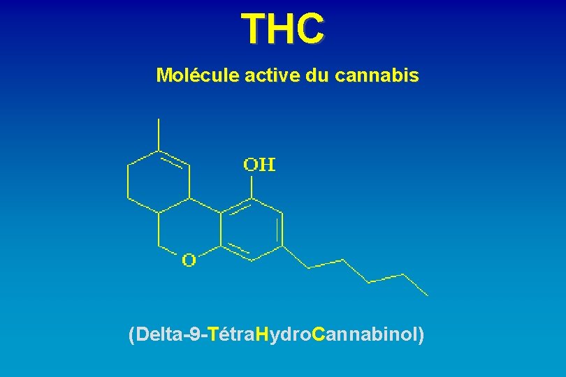 THC Molécule active du cannabis (Delta-9 -Tétra. Hydro. Cannabinol) 